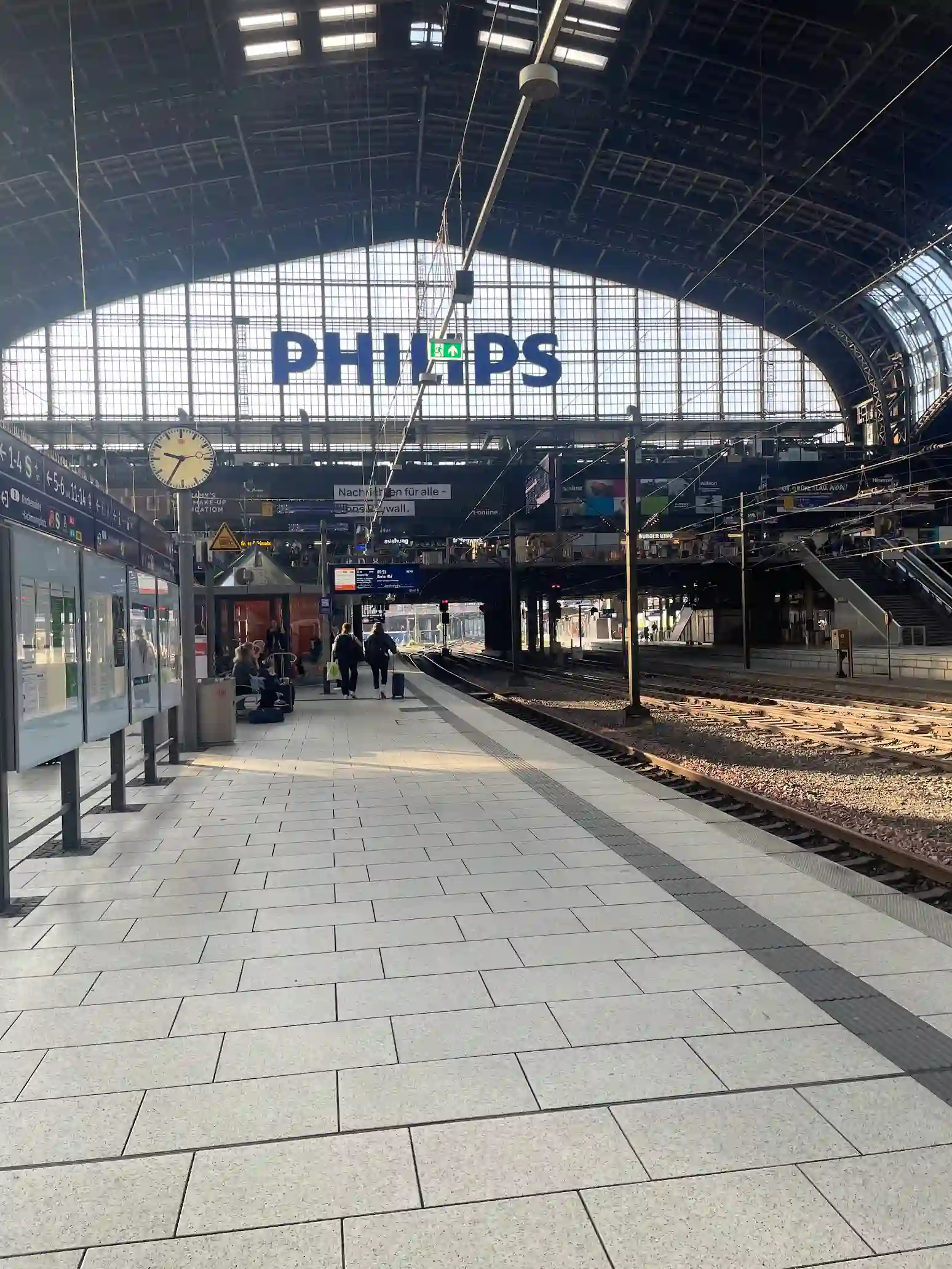 Hamburg Hauptbahnhof after arriving on the night train from Stockholm
