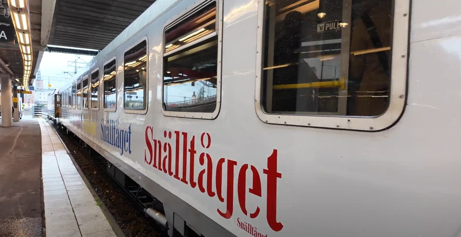 Utsikt från tåget när det lämnar Stockholm på väg mot Tyskland